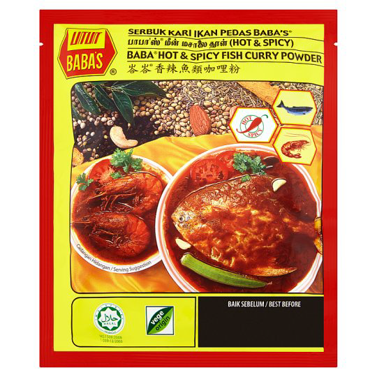 BABAS HOT SPICY FISH CURRY POWDER 250GM