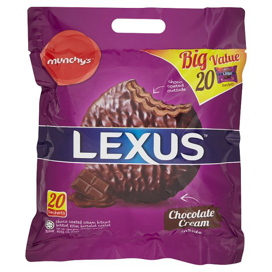 LEXUS CHOCO COATED CHOCOLATE BISCUITS 360G