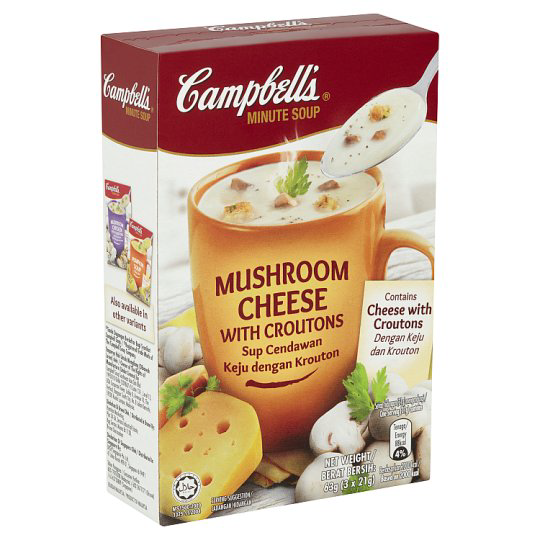 CAMPBELL MUSHROOM CHEESE WITH CROUTUNS 3X21G