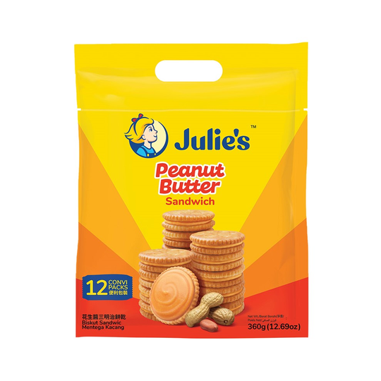 JULIE'S PEANUT BUTTER SANDWICH BISCUITS 360G