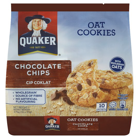 QUAKER OAT COOKIES CHOCOLATE CHIP 270G