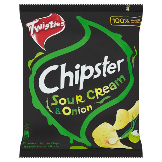 TWISTIES CHIPSTER SOUR CREAM ONION 60G